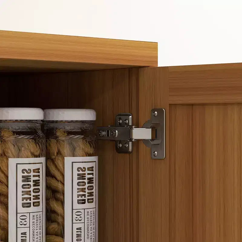 Dispensa da Cucina, Armadio a Colonna Indipendente a 5 Ripiani con 2 Scaffali Regolabili per Sala da Pranzo, Soggiorno