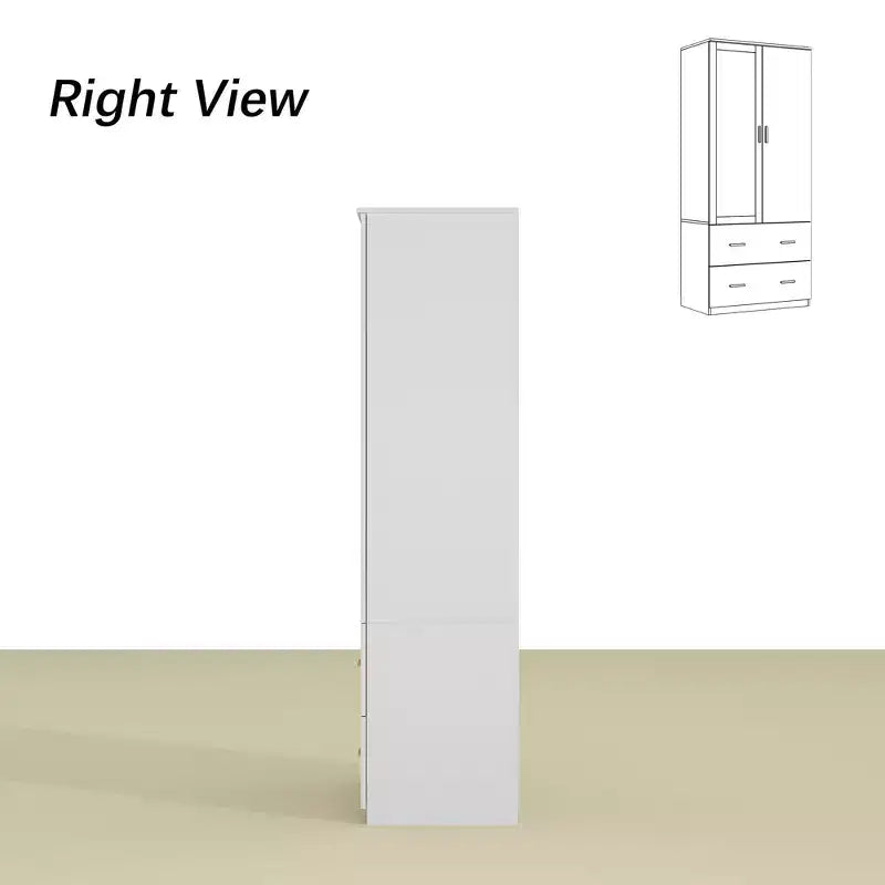 Organizzatore di vestiti per guardaroba multi-scomparto con specchio e aste appendiabiti