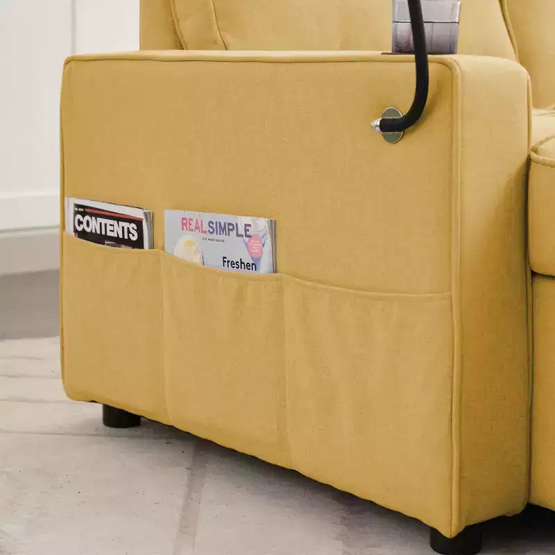 Divano a L convertibile con letto estraibile, divano letto con chaise longue reversibile per soggiorno, appartamento, camera da letto, ufficio