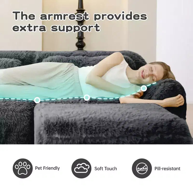 Divano a U senza struttura, spugna HD 32D, fondo antiscivolo, nessun assemblaggio, design ergonomico, combinazione libera, confezionato sottovuoto per soggiorni/studi