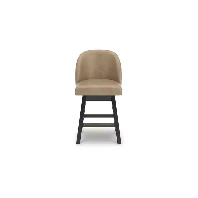 Signature Design by Ashley Neymorton - Sgabelli da Bar Girevoli con Altezza Contatore, Set da 2, Ecopelle Marrone
