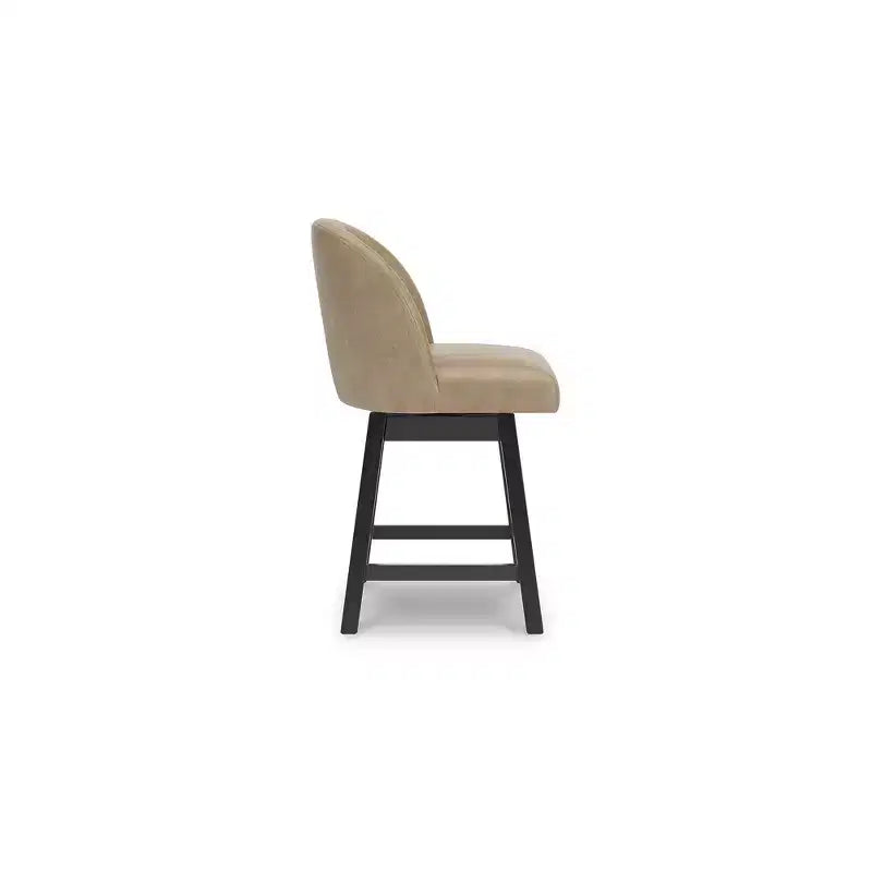 Signature Design by Ashley Neymorton - Sgabelli da Bar Girevoli con Altezza Contatore, Set da 2, Ecopelle Marrone