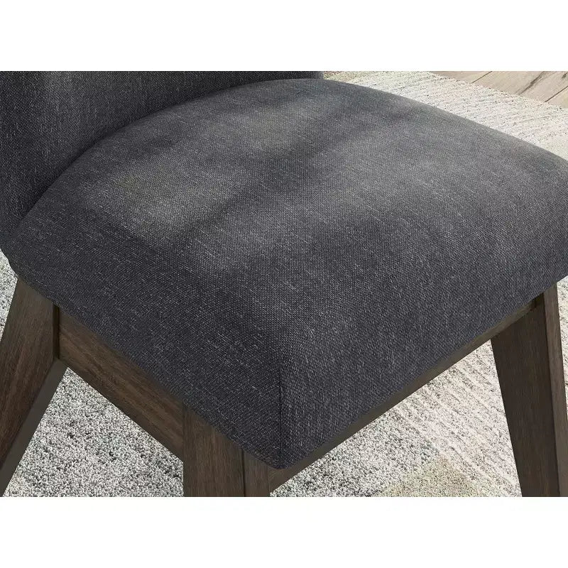 Sedia da pranzo imbottita Kendamor, grigio scuro