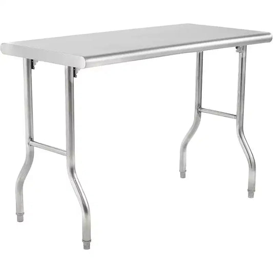 48x24 Inch Commercial Stainless Steel Folding Table | Heavy-Duty Prep Table for Restaurant, Catering & Home Kitchen