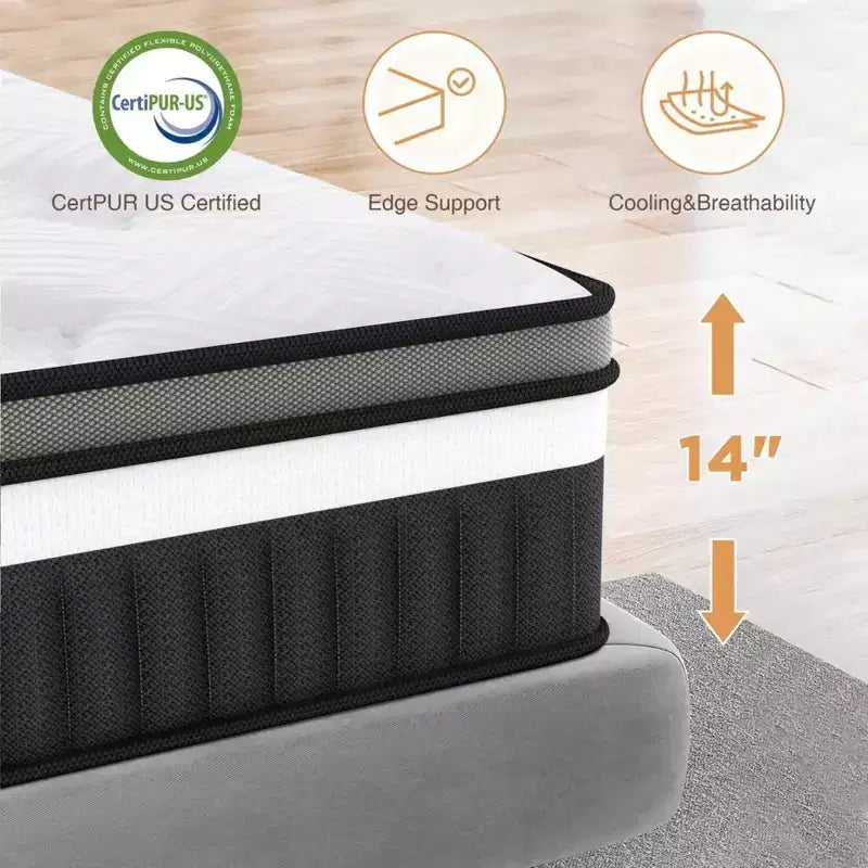 Svuotamento Magazzino Materassi: 14 Materassi Ibridi Queen Size - Memory Foam e Molle Insacchettate Singolarmente, Antidecubito, Certificati CertiPUR-US, Rigidità Media