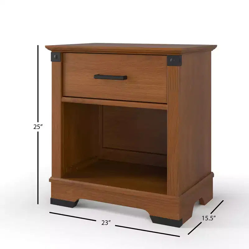 Comodino Child Craft Redmond a 1 cassetto per cameretta o camera da letto, ampio cassetto contenitore, in robusto legno di pino, finitura atossica e sicura per i bambini
