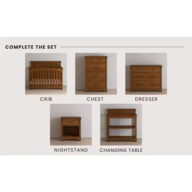 Comodino Child Craft Redmond a 1 cassetto per cameretta o camera da letto, ampio cassetto contenitore, in robusto legno di pino, finitura atossica e sicura per i bambini