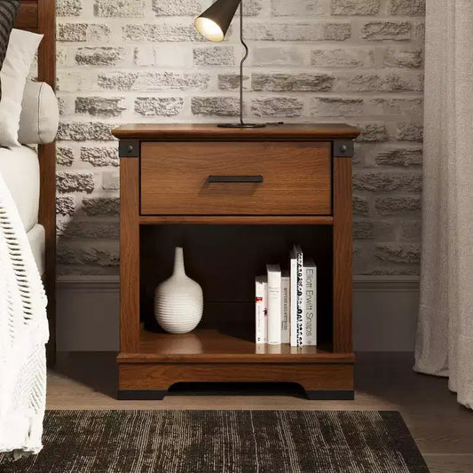 Child Craft Redmond 1 Drawer Nightstand for Nursery or Bedroom, Large Storage Drawer, Made of Sturdy Pinewood, Non-Toxic, Baby Safe Finish