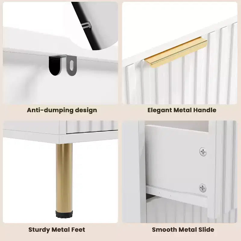 Cassettiera a 8 cassetti per camera da letto, comò moderno in legno largo 55, design anti-ribaltamento, robusto organizzatore per soggiorno, ingresso, cameretta dei bambini