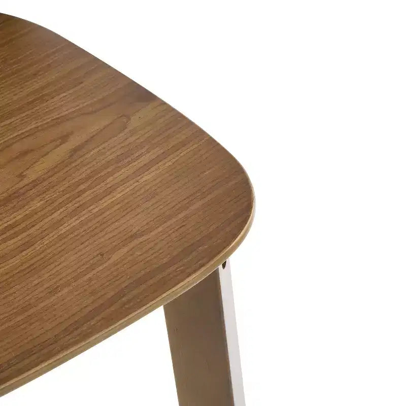 Set di 2 Sgabelli da Bar in Legno, Sgabelli da Bancone, Struttura in Legno di Gomma con Schienale Curvo Ergonomico per Isola Cucina Home Bar, Noce - ModernLuxe