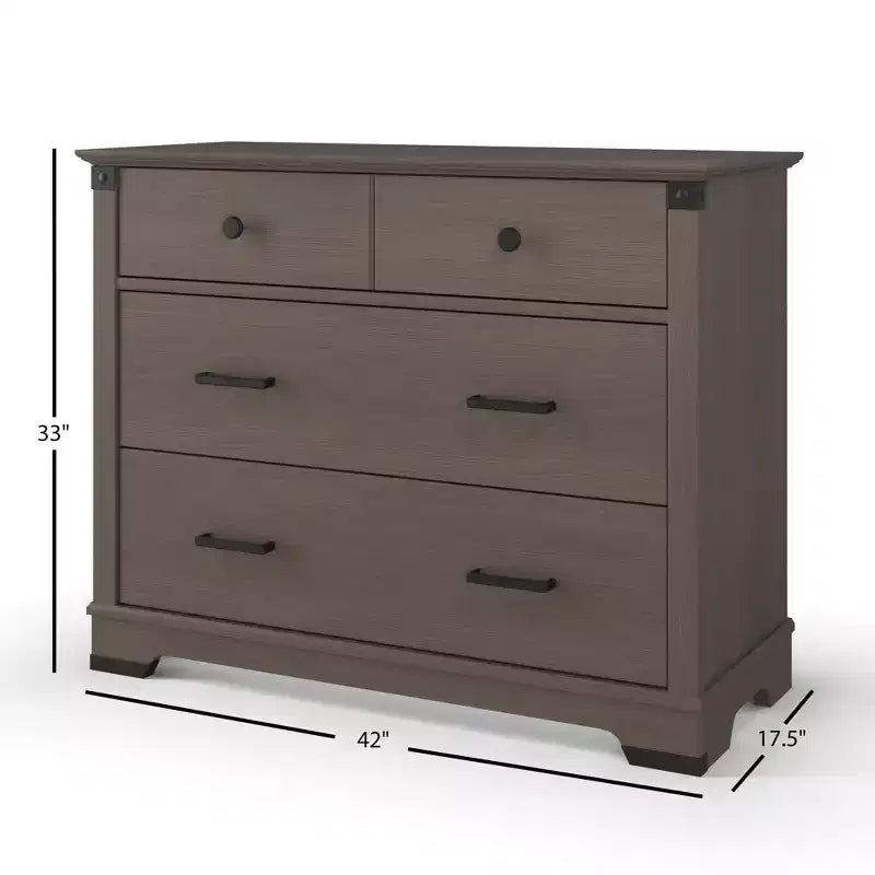 Culla con Pannello Intero, Fasciatoio con Cassettiera e Cassettone